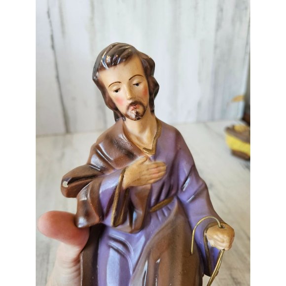 Vintage Italy shepherd Joseph Nativity large fontanini Village Xmas - Picture 7 of 10